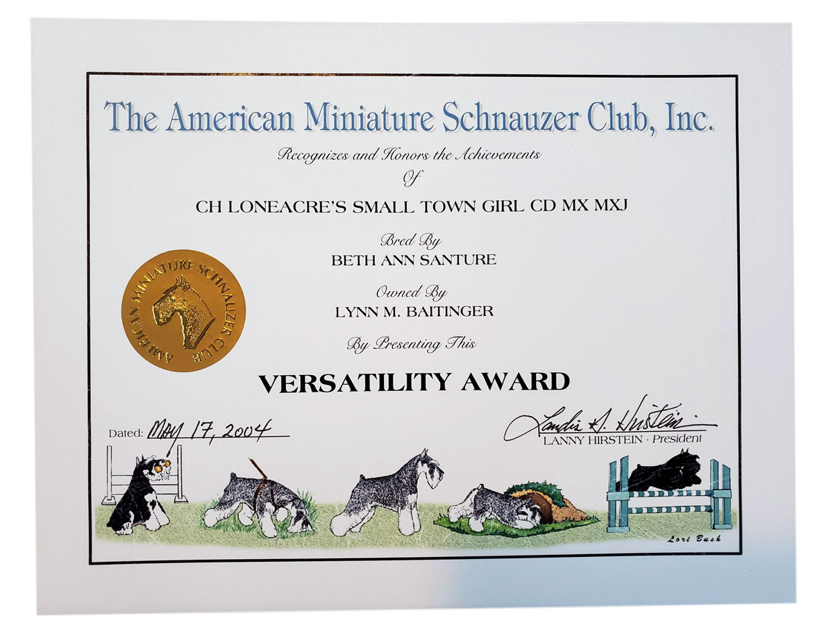 The AMSC Versatility Award